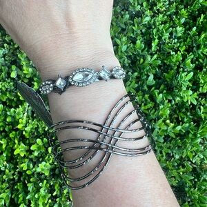 G-metal cuff bracelet set